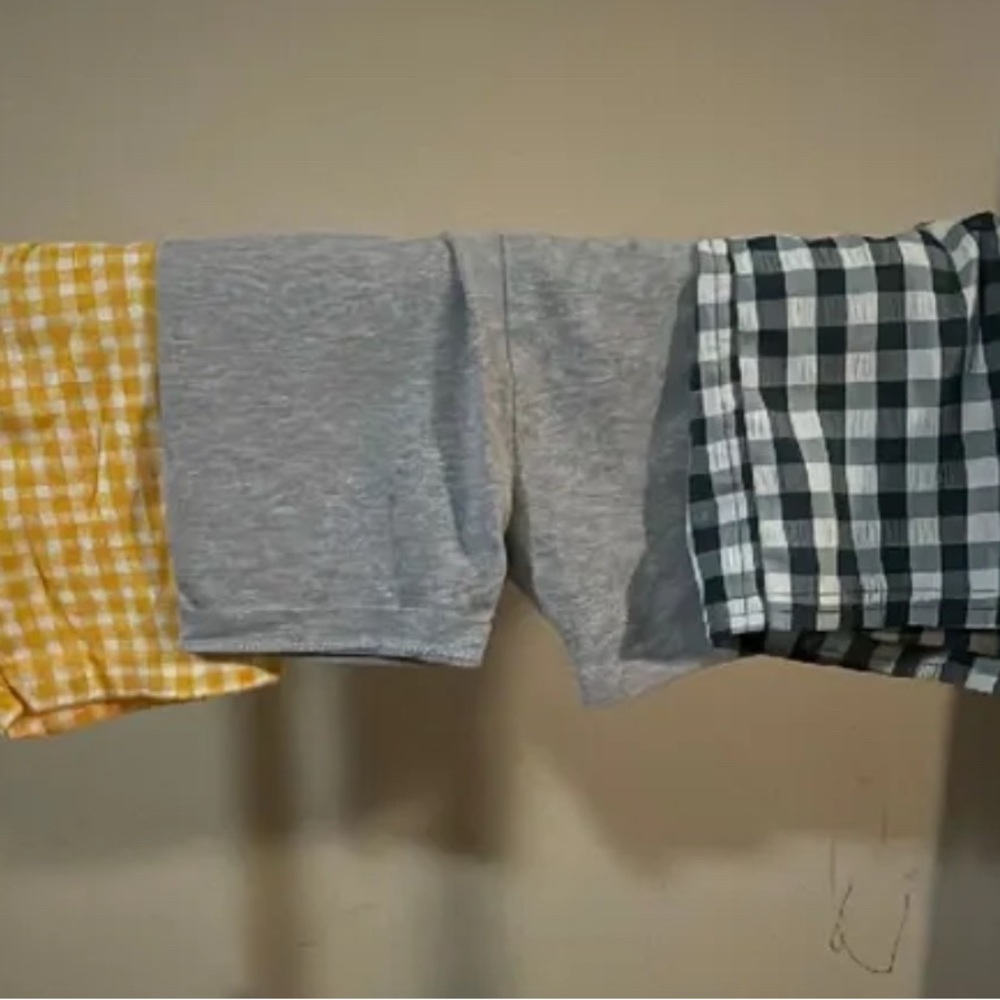 Set of Three Patterned and Solid Shorts